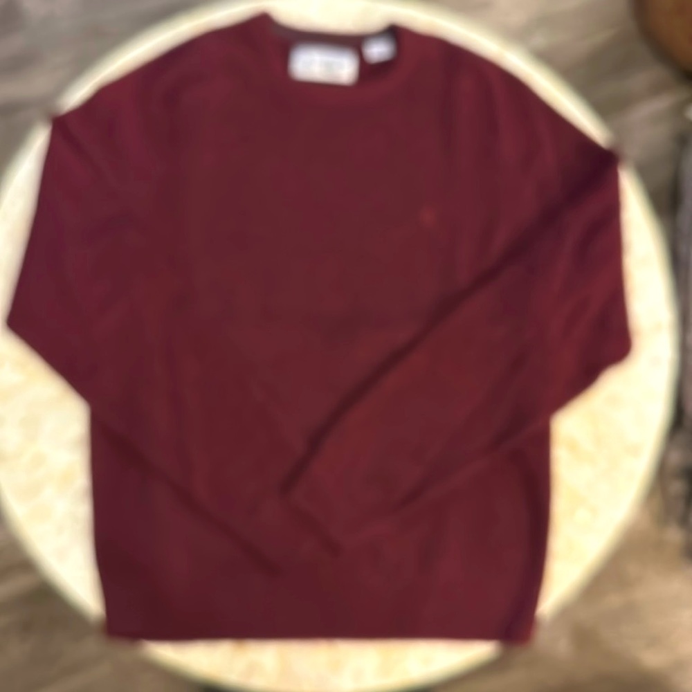 Penguin Mens Lambs Wool Maroon Large Sweater
